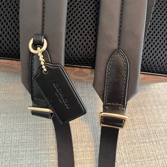 NWOT Coach Signature Brown and Tan Backpack - Picture 9 of 9